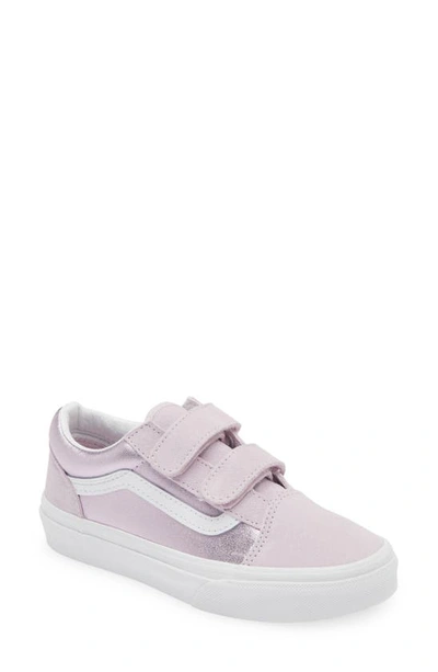 Vans Girls' Little Kids' Old Skool V Casual Shoes In Metallic Lavender