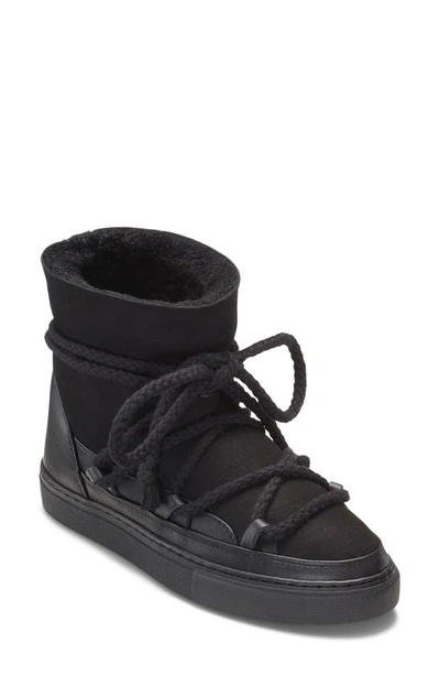 Inuikii Classic Genuine Shearling Lined Trainer Bootie In Black