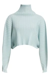 ISSEY MIYAKE MONTHLY COLORS DECEMBER PLEATED CROP TOP
