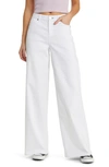 1822 Denim High Waist Wide Leg Jeans In White