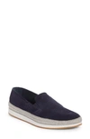 Prada Suede Loafers With Espadrille Sole And Round Toe In Blue