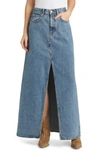 SLVRLAKE DALLAS COTTON DENIM MAXI SKIRT