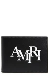 AMIRI STAGGERED LOGO LEATHER BIFOLD WALLET