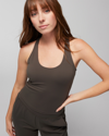 Soma Women's Racerback Bra Tank Top In Green Size Large |  In Dark Gray Olive