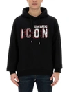Dsquared2 Icon Scribble Cool Fit Sweatshirt In Black