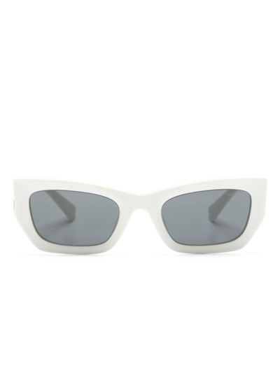 Miu Miu White Miu Glimpse Rectangular-frame Sunglasses