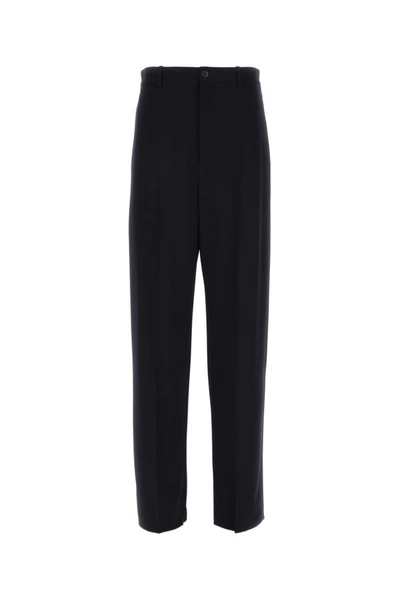 Balenciaga Oversized Black Tailored Pants In Wool Blend Man