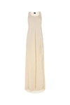 Balenciaga Racer Back Viscose Gown In White