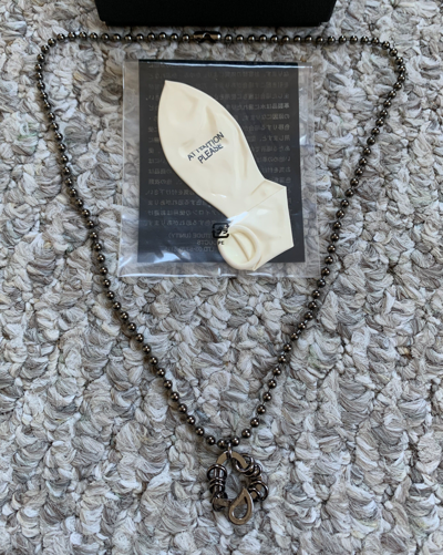 Pre-owned Jam Home Made X Number N Ine Fw03 Number (n)ine Crying Heart Sterling Silver Necklace In Black