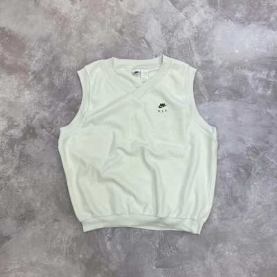 Pre-owned Nike X Vintage Nike Fit Fleece Vest Sleeveless In White