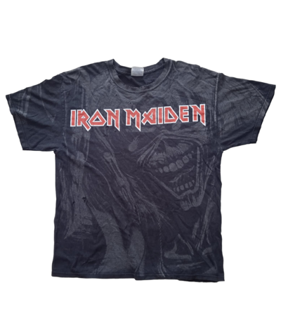 Pre-owned Band Tees X Vintage Y2k Iron Maiden T-shirt In Black