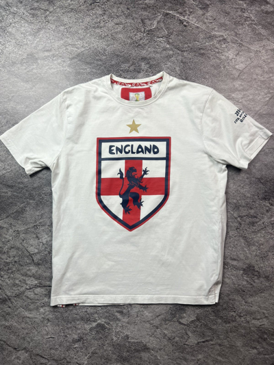 Pre-owned Soccer Jersey Y2k England Nike Soccer Blokecore Japan Style Tee Shirt In White