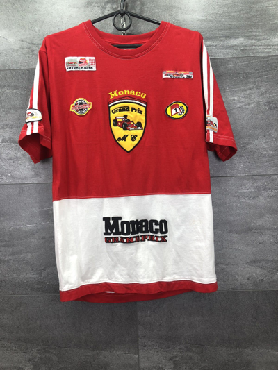 Pre-owned Formula Uno X Racing Grand Prix Monaco Formula 1 Racing Tee Men's T-shirt Size M In Red