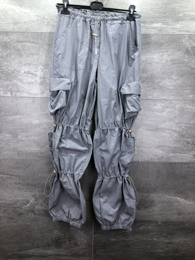 Pre-owned Avant Garde Multipocket Casual Parachute Cargo Pants In Grey