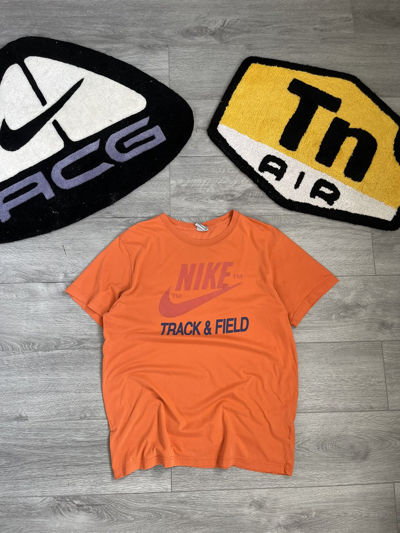 Pre-owned Nike X Vintage Nike Vintage Big Logo Tee In Orange