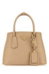 PRADA PRADA WOMAN SAND LEATHER HANDBAG