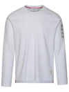 THOM BROWNE THOM BROWNE MAN WHITE COTTON SWEATER