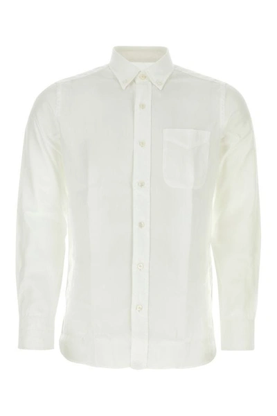 Tom Ford Long-sleeve Lyocell Shirt In White