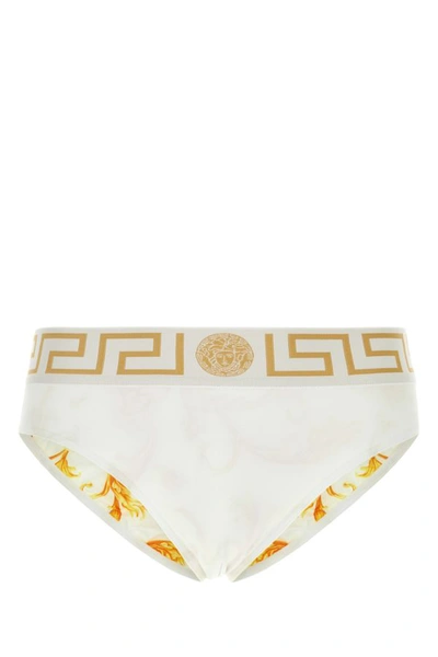 Versace Man White Nylon Stretch Swimming Brief