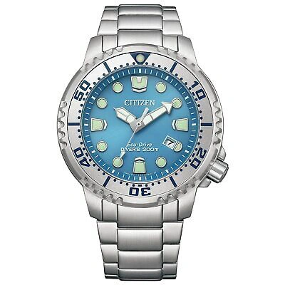 Pre-owned Citizen Promaster Marine Bn0165-55l Eco-drive Solar Men Watch Diver 200m
