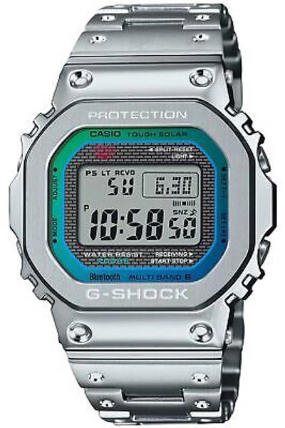 Pre-owned Casio G-shock Gmw-b5000pc-1jf Solor Radio Bluetooth Men Wtach Stainless Steel