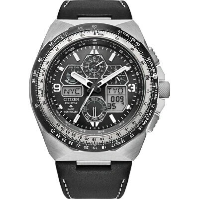 Pre-owned Citizen Black Mens Analogue-digital Watch Promaster Skyhawk A-t Jy8149-05e