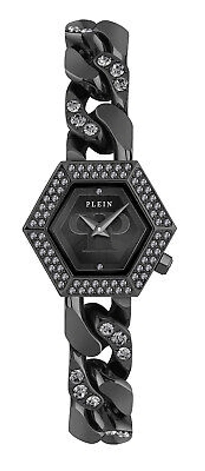 Pre-owned Philipp Plein Black Womens Analogue Watch The Hexagon Groumette Pwwba0423