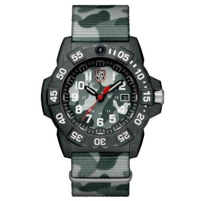 Pre-owned Luminox $395  Men's Navy Seal Camo Nato Strap 45mm 200 Meter Swiss Watch 3507.ph