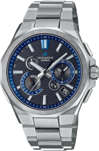 Pre-owned Casio Oceanus Ocw-t6000-1ajf Bluetooth Radio Solar Titanium Watch Men Japan
