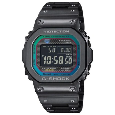 Pre-owned Casio G-shock Gmw-b5000bpc-1jf Rainbow X Black Bluetooth Digital Wrist Watch Men