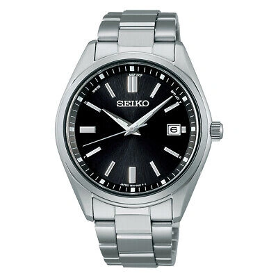 Pre-owned Seiko Selection Sbtm323 Black Solar Atomic Radio Men's Watch In Box