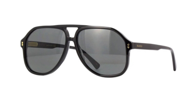 Pre-owned Persol Gucci Gg1042s Black/grey (001) Sunglasses In Gray