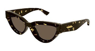 Pre-owned Bottega Veneta Sunglasses Bv1249s 002 Havana Brown Woman