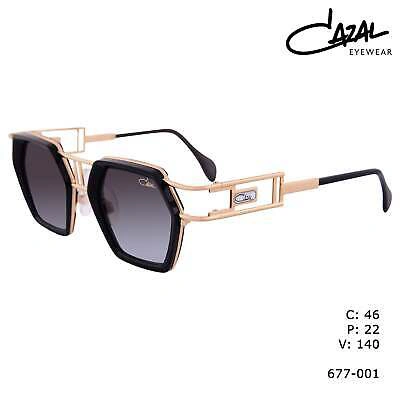 Pre-owned Vision Cazal Sunglasses 677 In Black Gold