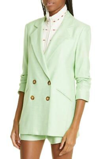 Pre-owned Veronica Beard $698 -  Rupert Dickey Double Breasted Jacket In Pistachio Size 6 In Green