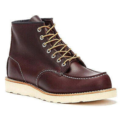 Pre-owned Red Wing Shoes Red Wing Mens Boots 6 Inch Classic Toe Casual Lace-up Ankle Leather In Black Cherry