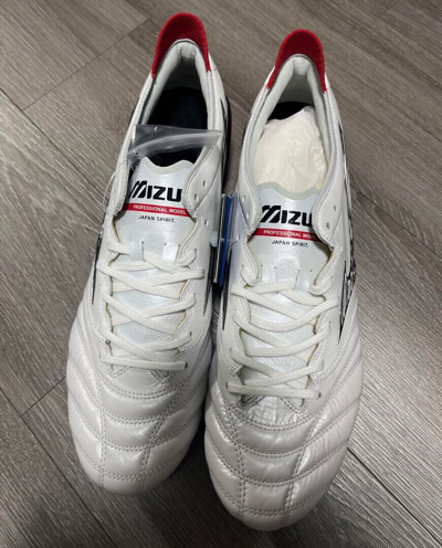 Pre-owned Mizuno Football Spike Shoes Morelia Neo 3 Mix P1gc208009 White 27.5cm Us9.5