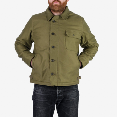 Pre-owned Iron Heart Ihm-40 Whipcord A2 Deck Jacket Olive Drab Green Size Xs-xxl