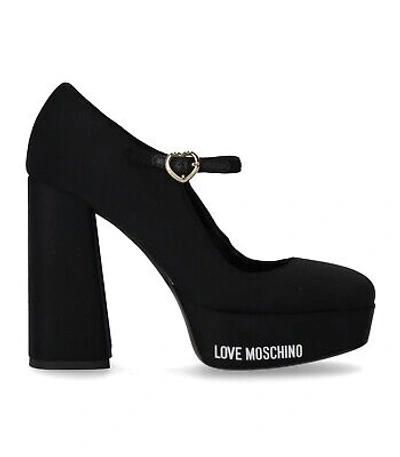 Pre-owned Moschino Love  Black Platform Lycra Pump Woman