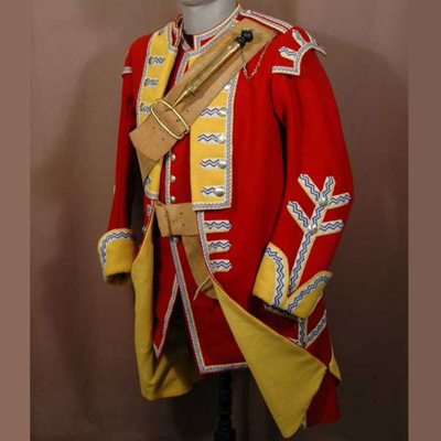 Pre-owned Handmade Men British 46th Regt. Of Foot, Grenadier Coy. Jacket In Red