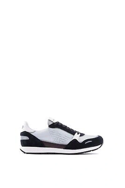 Pre-owned Emporio Armani Shoes Sneaker  Man Sz. Us 8 X4x537xm678 S157 White