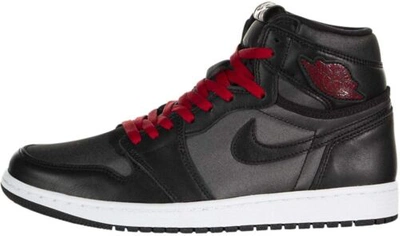 Pre-owned Jordan 555088-060 Nike Air  1 Retro High Og Black Gym Red Satin Metallic (men's)