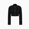 Rotate Birger Christensen Rotate Sunday Zebra-print Cropped Denim Jacket