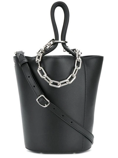 Alexander Wang Roxy Bucket Bag In Black With Rhodium