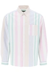 Apc A.p.c. Mateo Oversize Stripe Organic Cotton Button-down Shirt In Multi