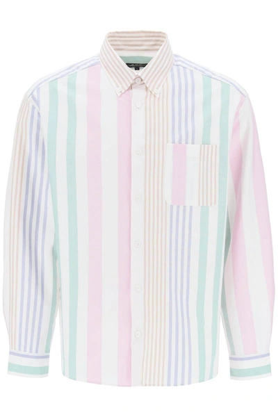 Apc A.p.c. Mateo Oversize Stripe Organic Cotton Button-down Shirt In Multi