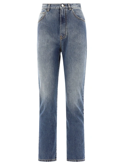 Alaïa Alaia Pan Stone Denim Jeans In Blue