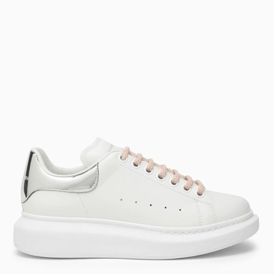 Alexander Mcqueen White And Silver Oversized Sneakers In White