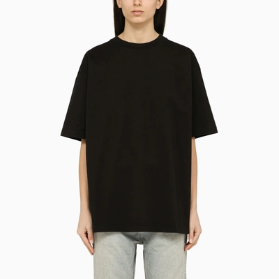 Balenciaga Oversize Cotton T-shirt In Black