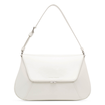 Amina Muaddi Ami Shoulder Bag In White